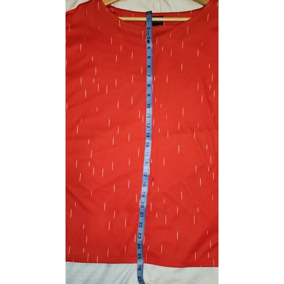 NWT Worthington Women's Top Long Batwing Sleeves Fiery Red Bespeckled Size XL - Picture 6 of 11